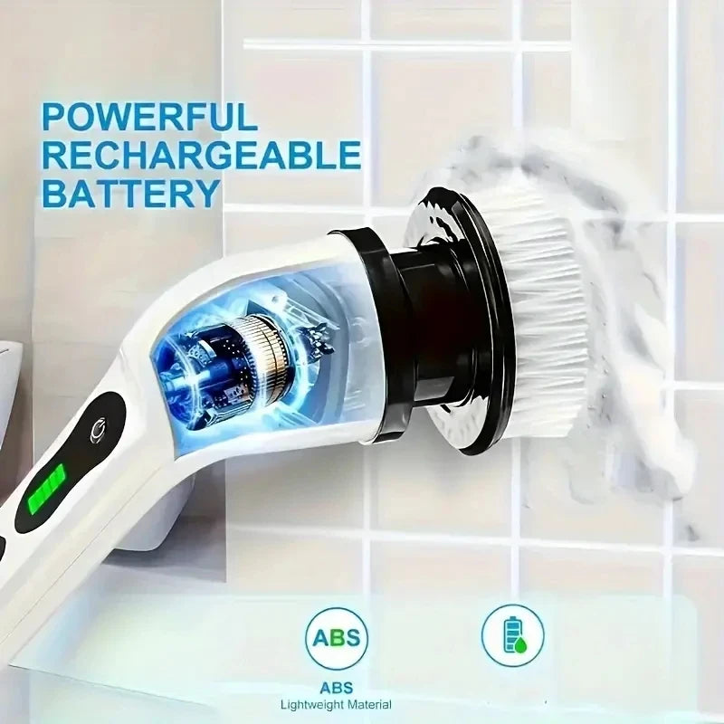 Electric Spin Scrubber with Long Handle