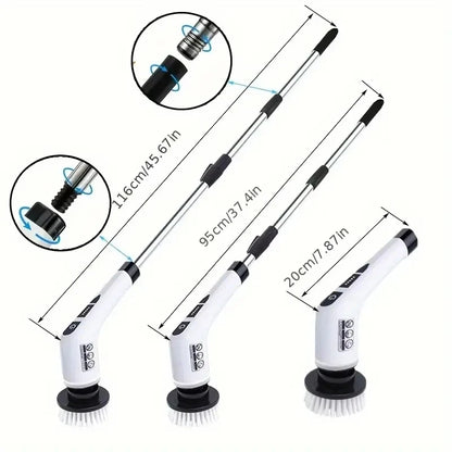 Electric Spin Scrubber with Long Handle