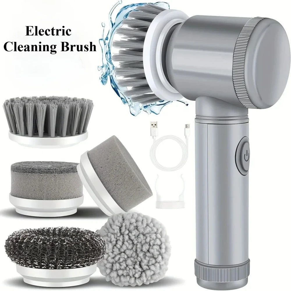 Cordless Electric Spin Scrubber – Handheld Cleaning Brush