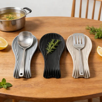Silicone Spoon Rest – Heat Resistant Spoon Holder for Kitchen Counter & Stove Top