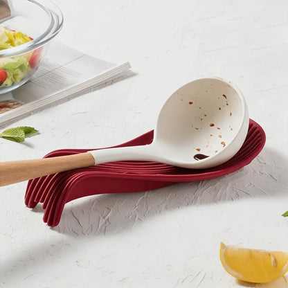 Silicone Spoon Rest – Heat Resistant Spoon Holder for Kitchen Counter & Stove Top