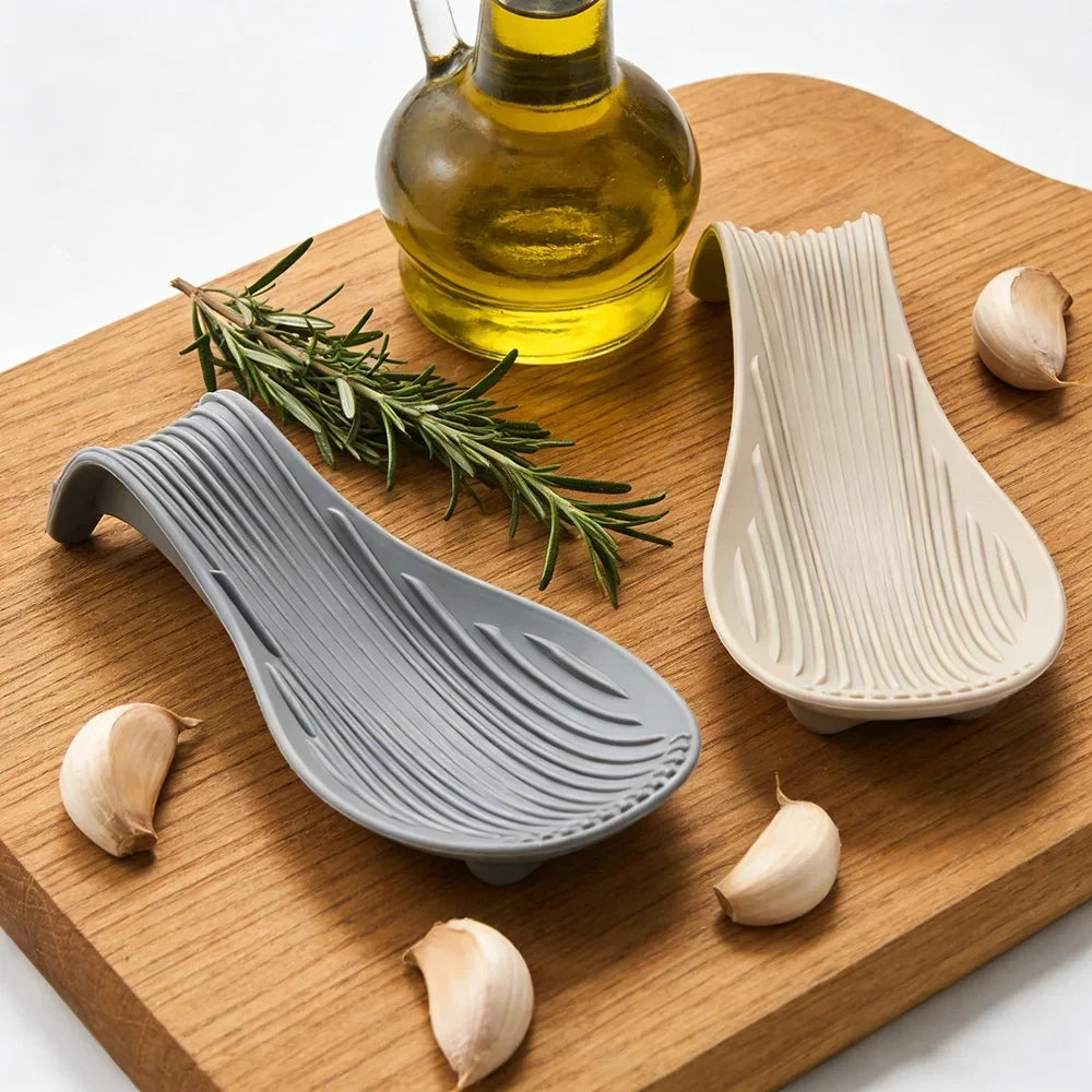 Silicone Spoon Rest – Heat Resistant Spoon Holder for Kitchen Counter & Stove Top