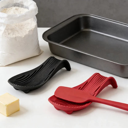 Silicone Spoon Rest – Heat Resistant Spoon Holder for Kitchen Counter & Stove Top
