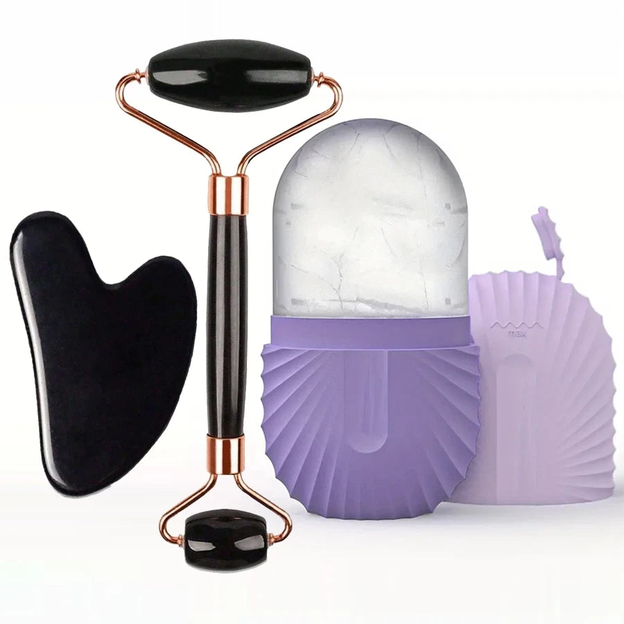 GlowChill Ice Roller Facial Set