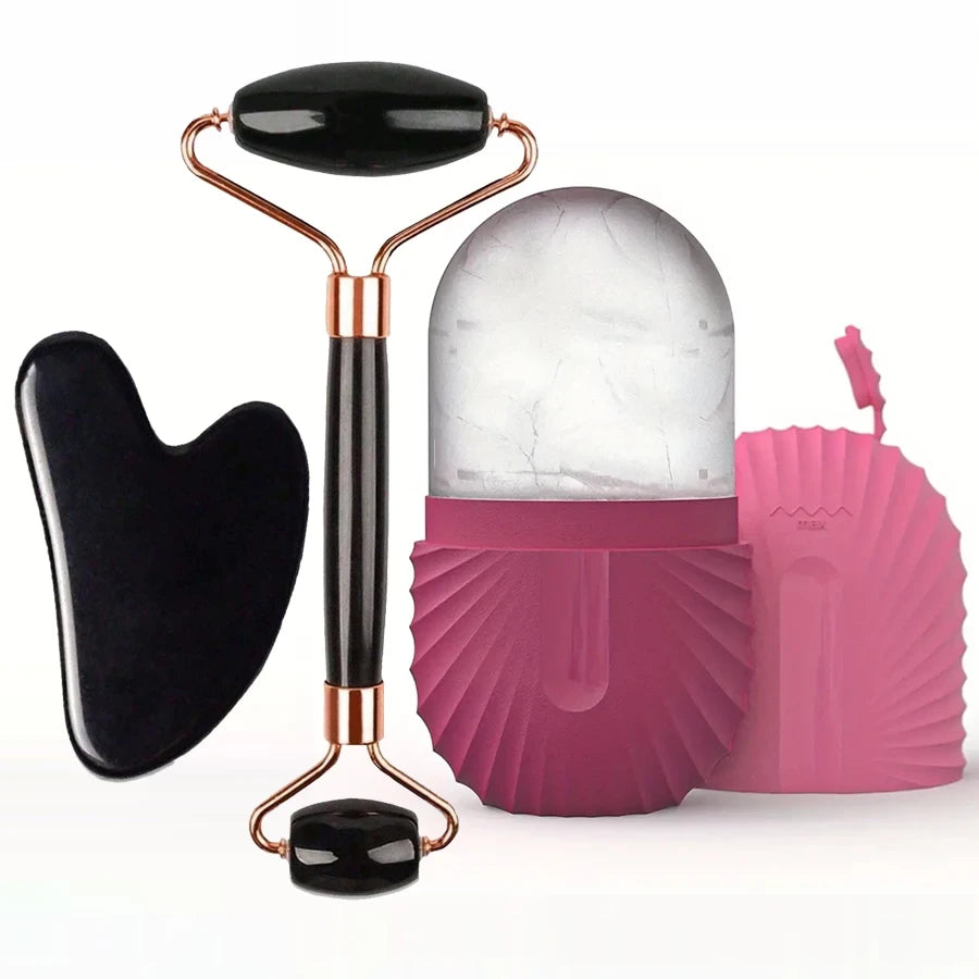 GlowChill Ice Roller Facial Set