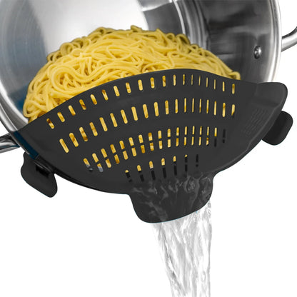 Silicone Pot Strainer – Universal Clip-On Pasta Straine