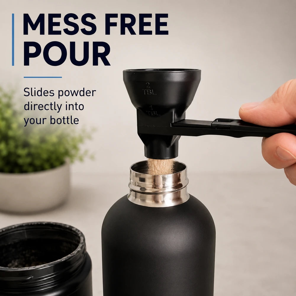 Protein Powder Funnel (2-Pack) –Portable Supplement Funnel