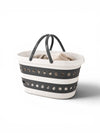 Collapsible Laundry Basket – Foldable Plastic Clothes Hamper with Comfort Handles