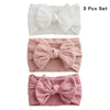 Soft Stretch Solid Color Baby Headbands – 3 Piece Set for Infants & Toddlers