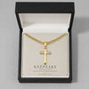 Personalized Cross with Cuban Link Chain