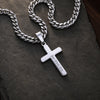 Personalized Cross with Cuban Link Chain