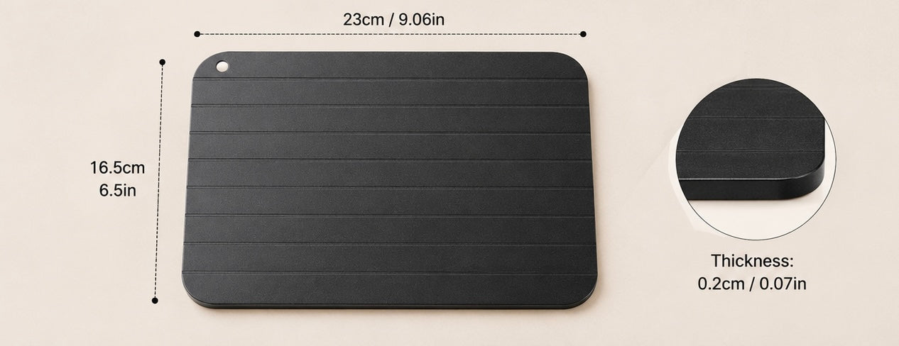 Defrosting Tray for Frozen Meat – Rapid Aluminum Thawing Plate