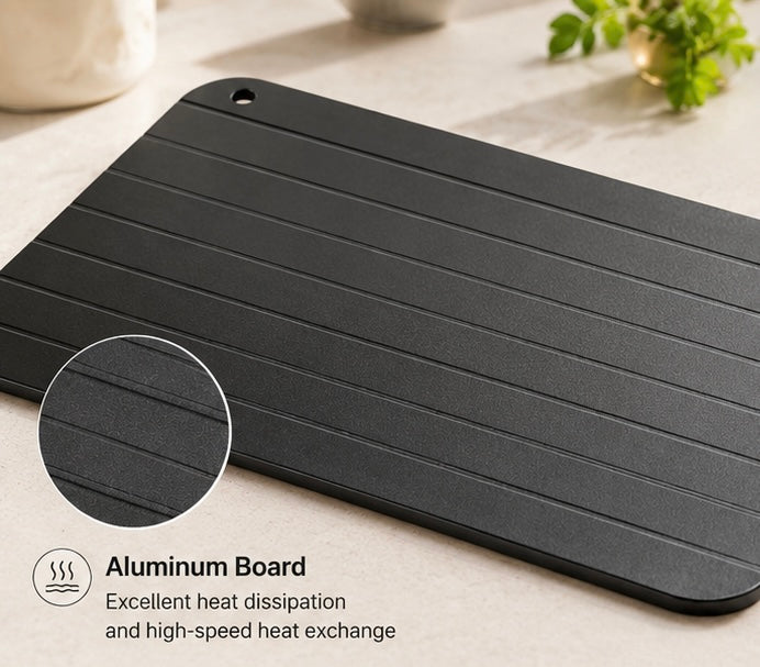 Defrosting Tray for Frozen Meat – Rapid Aluminum Thawing Plate