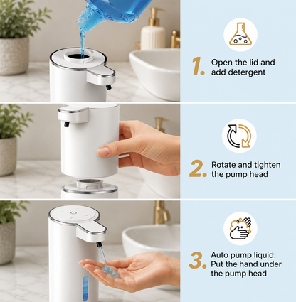 Touch-Free Automatic Soap Dispenser – Rechargeable Motion Sensor Pump for Liquid & Foaming Soap
