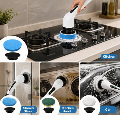 Electric Spin Scrubber with Long Handle