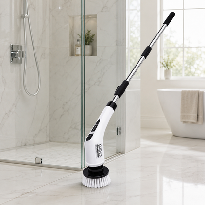 Electric Spin Scrubber with Long Handle