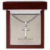 Personalized Cross with Cuban Link Chain