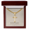 Personalized Cross with Cuban Link Chain