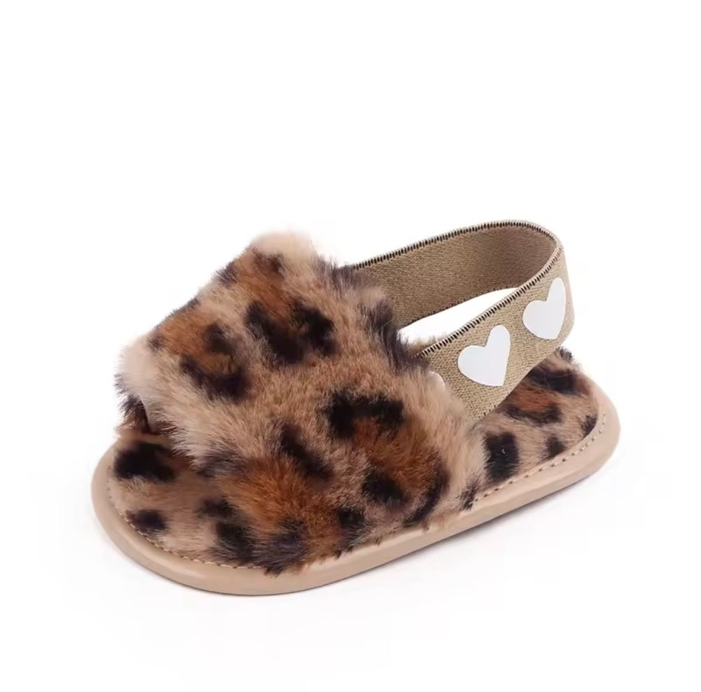 Baby Cozy Faux-Fur Slingback Sandals