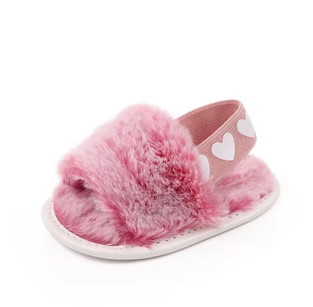 Baby Cozy Faux-Fur Slingback Sandals