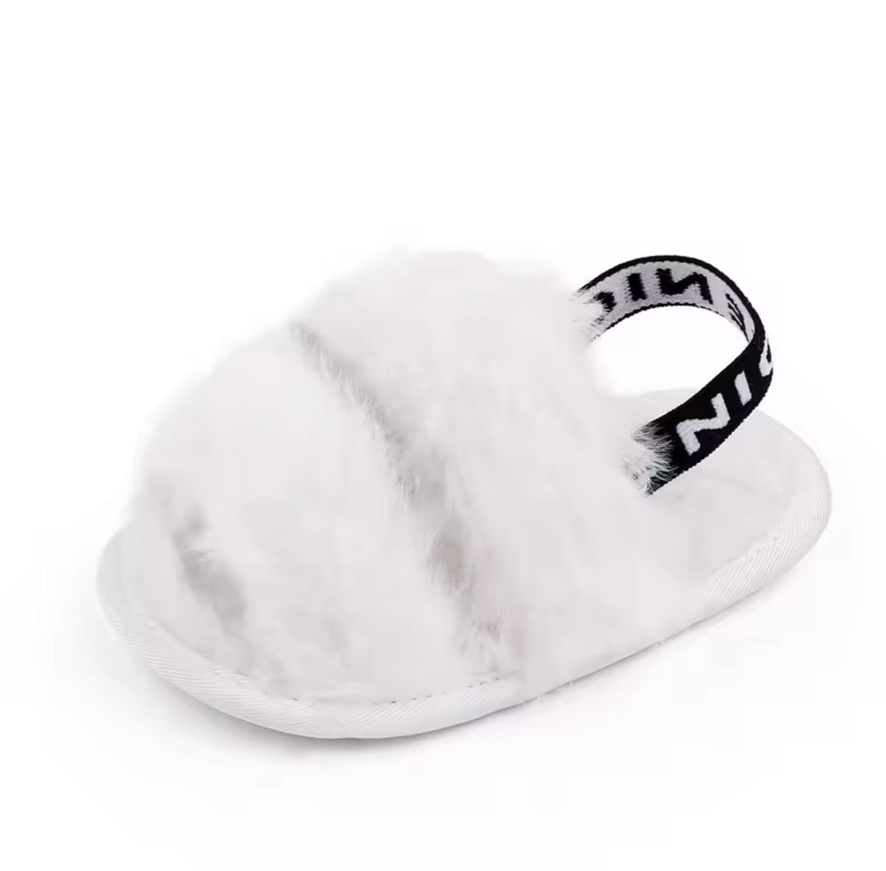 Baby Cozy Faux-Fur Slingback Sandals
