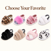 Baby Cozy Faux-Fur Slingback Sandals